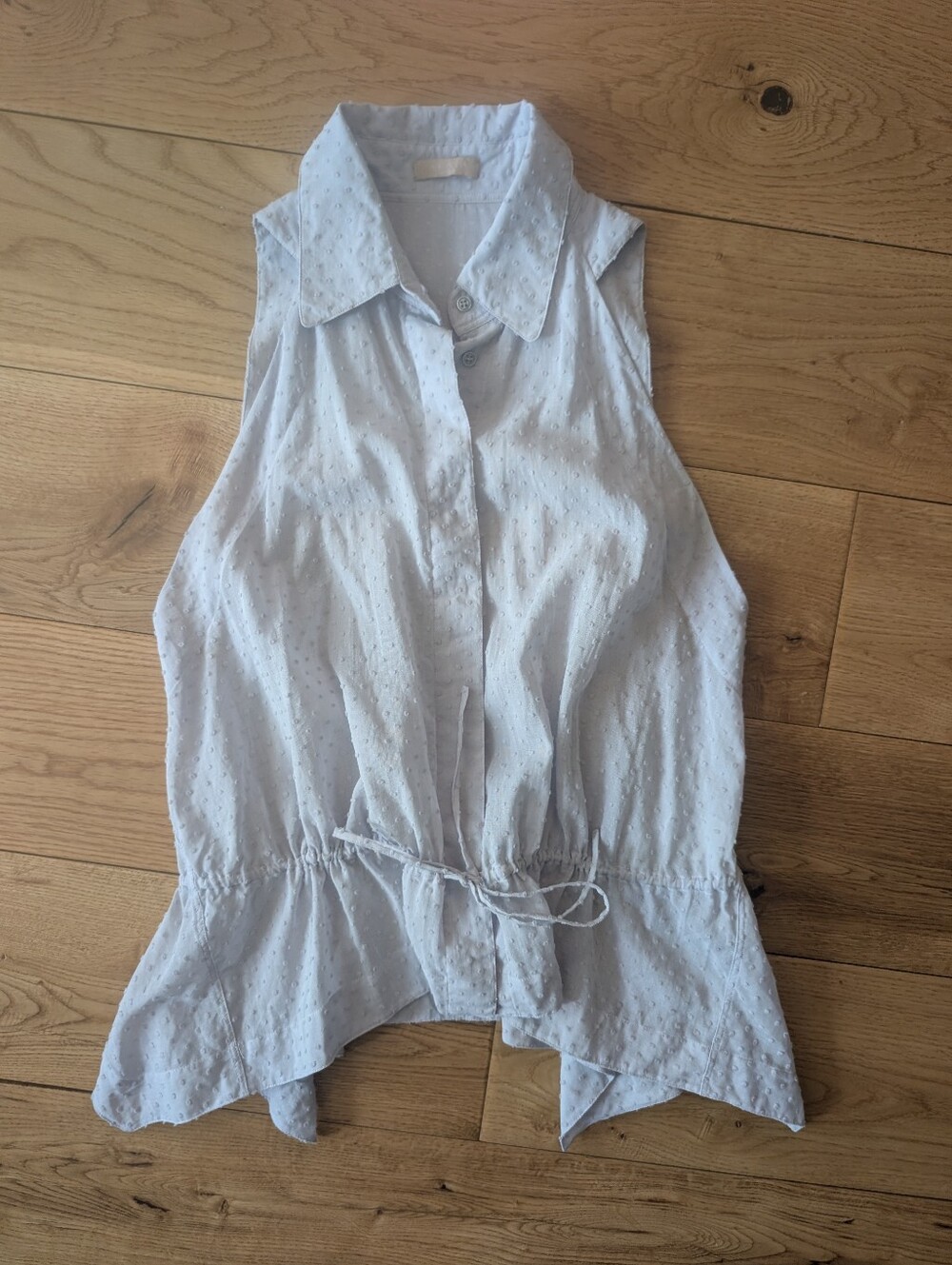 Alaia XS Light Cotton Summer Lilac/Lavender Peblum Top Italy 36